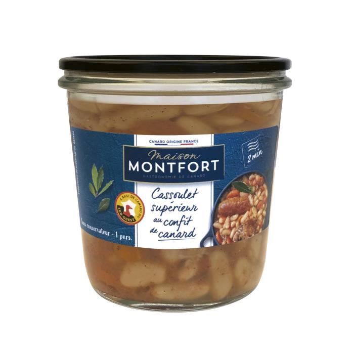 MAISON MONTFORT Cassoulet supérieur au confit du sud-ouest aux cinq légumes - 320 g