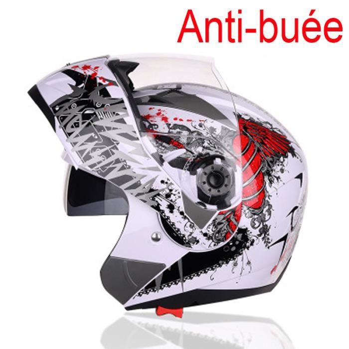 Casque de Moto de marque luxe Unisexe Casque intégral Haute qualité Double lentille anti-buée Respirant Résistant à l'usure