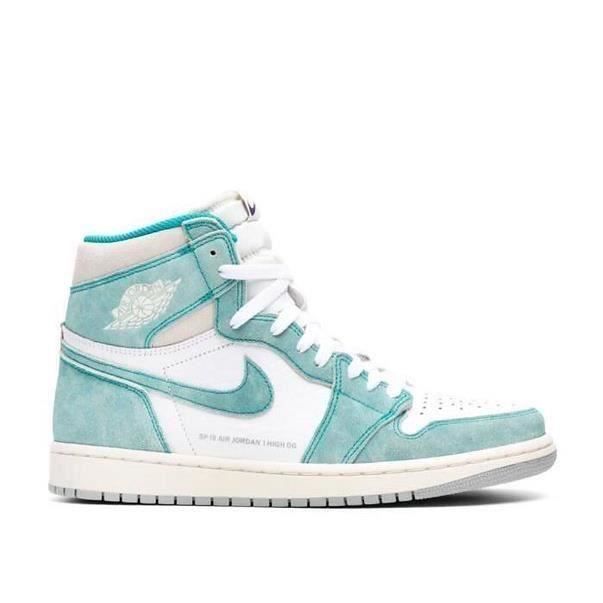Baskets Airs Jordan 1 Mid SE Chaussures de basket Pas Cher pour Homme Femme Blanc Water Bleu