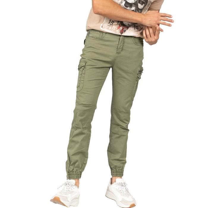 Pantalon Cargo Homme Kaki Deeluxe Barkley