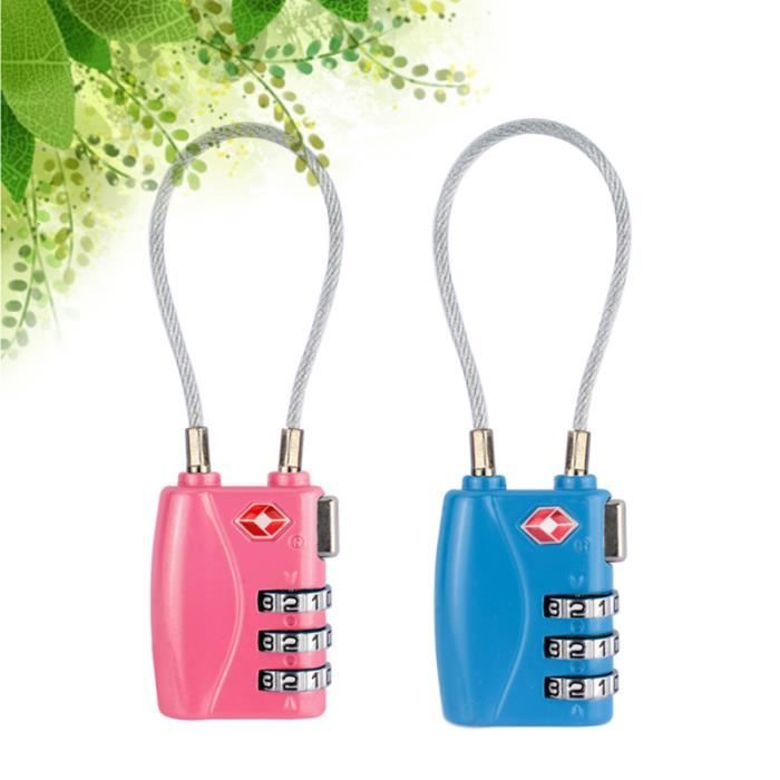 1 pc Durable lumière voyage cadenas câble métallique mot de passe serrure TSA douane de pour casiers VALISE OU BAGAGE VENDU SEUL