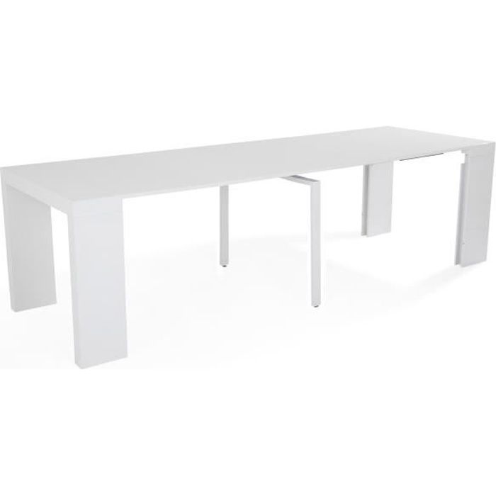 Console extensible 270 cm - Laqué blanc brillant