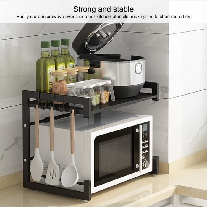 Meuble Shelf Support télescopique Multifonction-Cuisine-étagère pour Four à Micro-Ondes BOH34