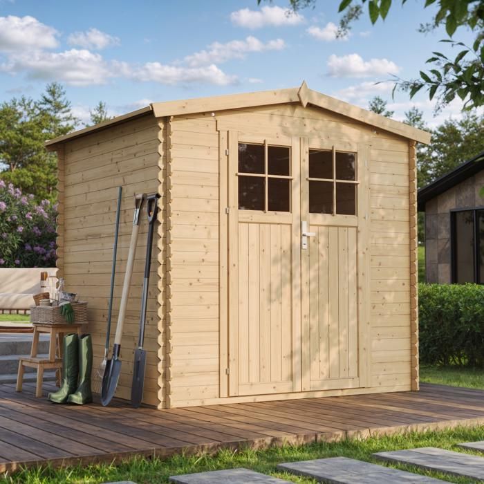 Abri de jardin en bois - I236xL226xH218 cm/ 433 m2 - TIMBELA M369F