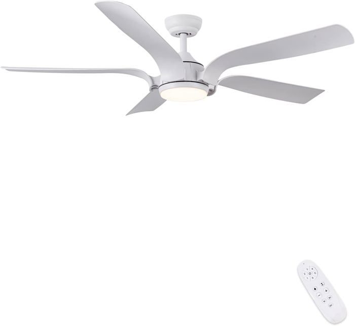 WINDSTYLANCE DC - Ventilateur de Plafond Fonction réversible hiver 40W Silencieux 132 cm - Avec