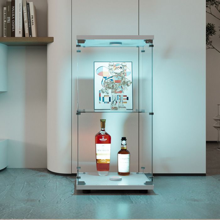 Vitrine buffet armoire étagère style moderne salon armoire en verre