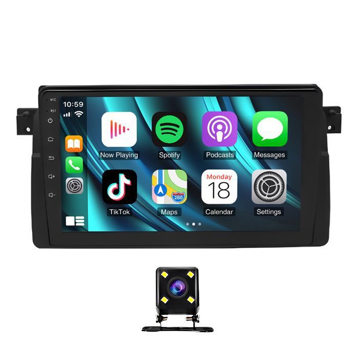 Autoradio Android 15 Pour Mercedes Classe C W204 (2006-2010) - Écran Tactile 9" In-Cell, 4Go/128Go, CarPlay/Android Auto Sans Fil
