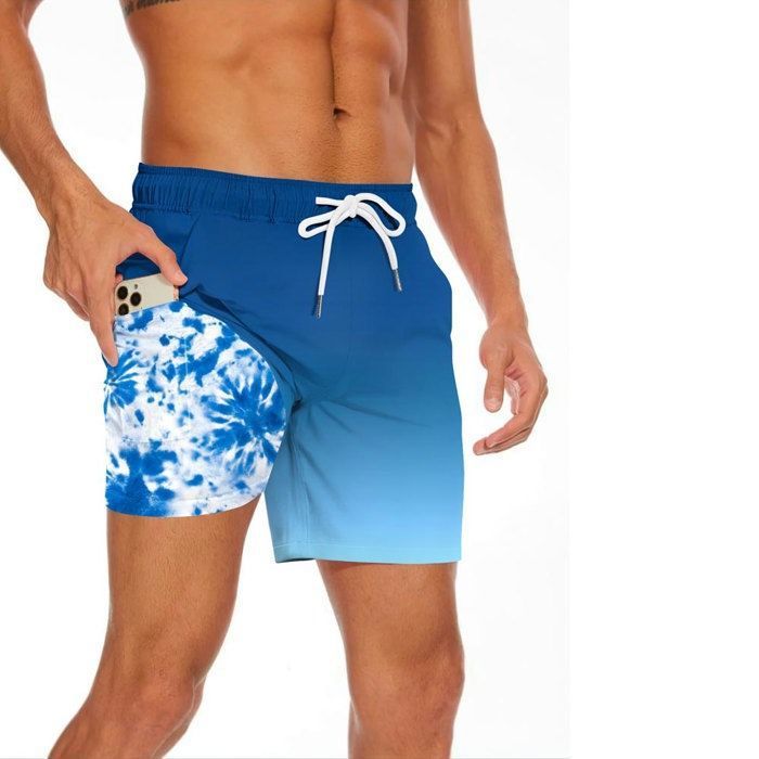 QAYMZUMD Short De Bain Pour Homme à Séchage Rapide, Short De Bain