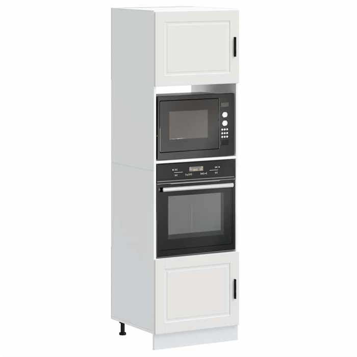 Luxueux Best* Lot de 2 Armoires de four - Design peu encombrante - Porto blanc bois dingénierie Juin91255591