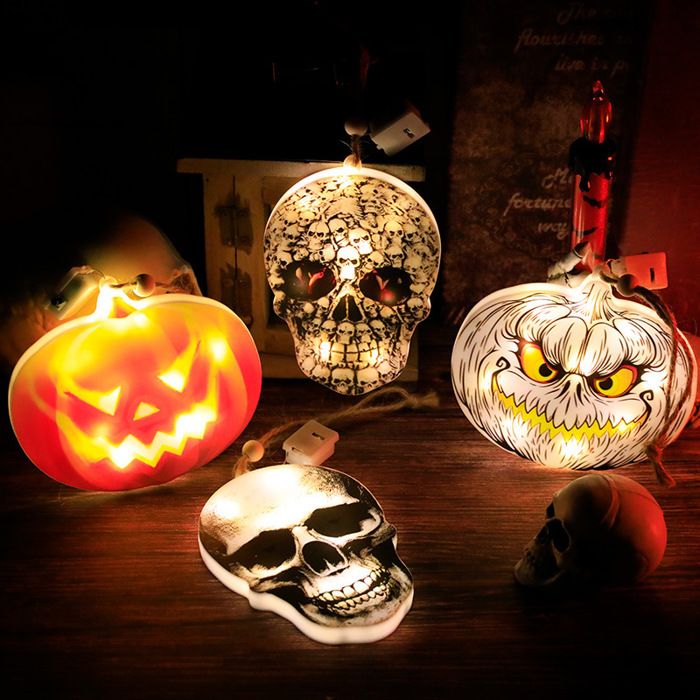 Lot 5 Lanternes Avec Lumière Lot De 5 Lampions D'Halloween - Lanternes LED En Papier - Lanternes En Lanterne Citrouille Halloween
