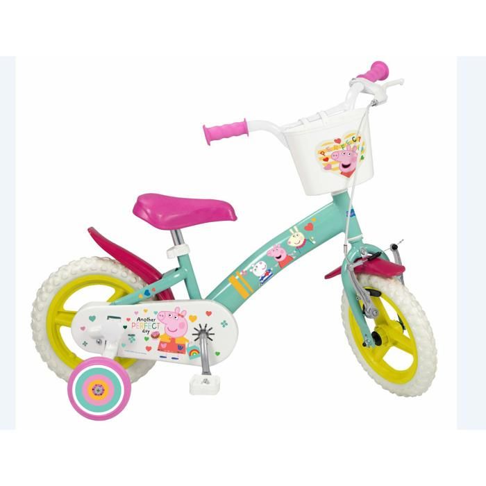 Vélo Peppa Pig pour enfants 30 cm (12 pouces) vert pour filles de 3 à 5 ans