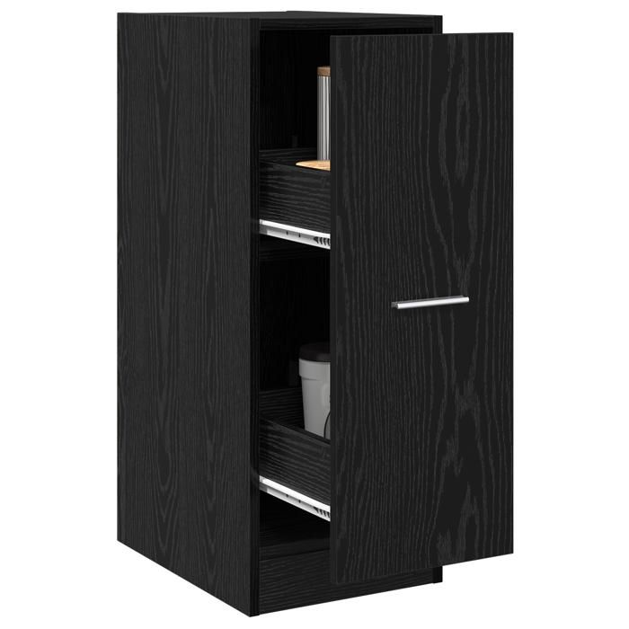 (18424)Moderne Cabinet de Pharmacie Chêne noir 30x41x77.5 cm poid:16.8 kg