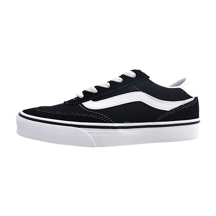 Femmes Vans chaussure à lacets sportive Brooklyn LS Textile Lacets Plat - noir/blanc