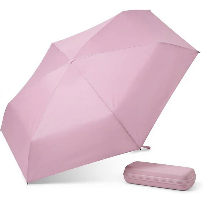 Parapluie pliant de voyage anti-UV  - UPF 50+ - 24 baleines renforcées - Pliable et compact