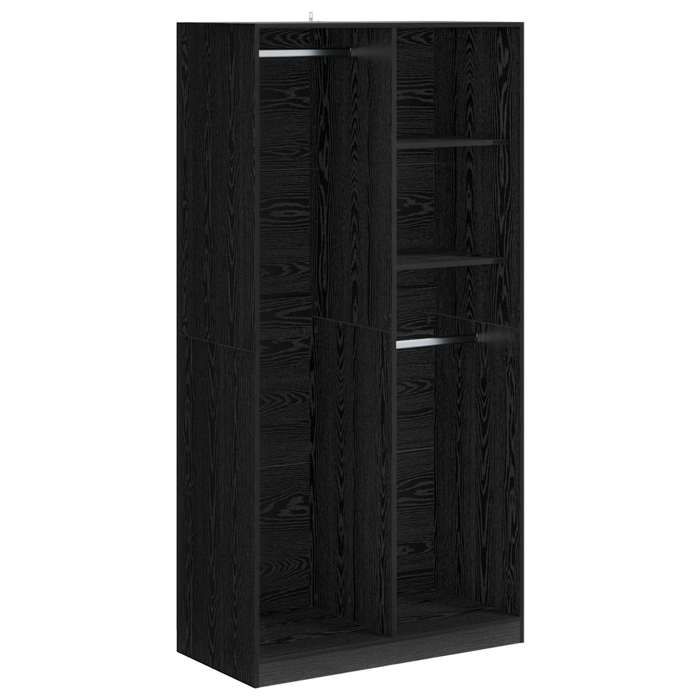 NOUVEAU Organisateur vêtements - Armoire penderie - Chêne noir - 100x50x200cm Bois dingénierie - Anti lhumidité - pour chambre606