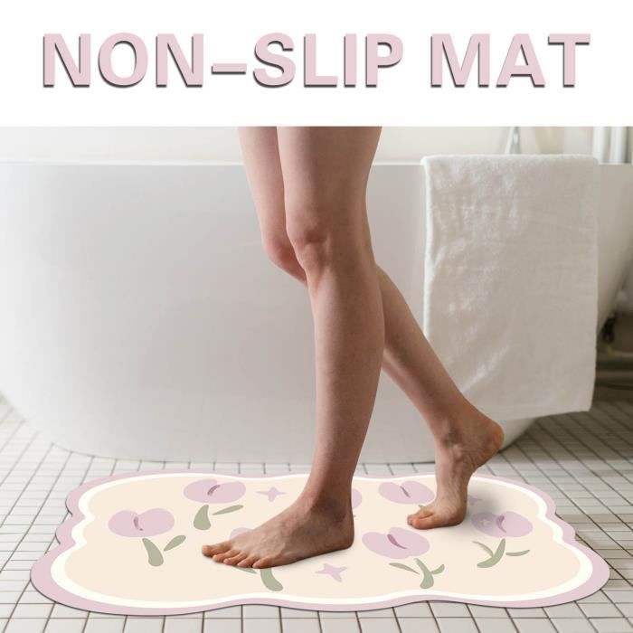 Tapis De Sol Irrégulier Antidérapant - Fausse Laine Lavable En Machine, Design Moderne Pour Salon Et Chambre (50x80cm, Beige)