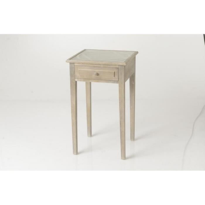 Table De Chevet 1 Tiroir Bois Naturel Tradition Brut Achat