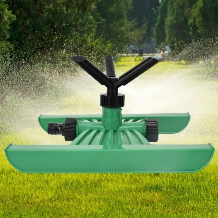 Arroseur De Pelouse Rotatif 360° RISF - Piquet Métal Inclus, Irrigation Réglable Pour Jardin, Plantes & Légumes