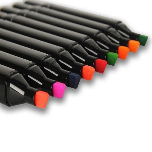 MARKER Marqueurs 80 Couleurs à Feutre Double Pointe Permanents Marker de Animation Art 