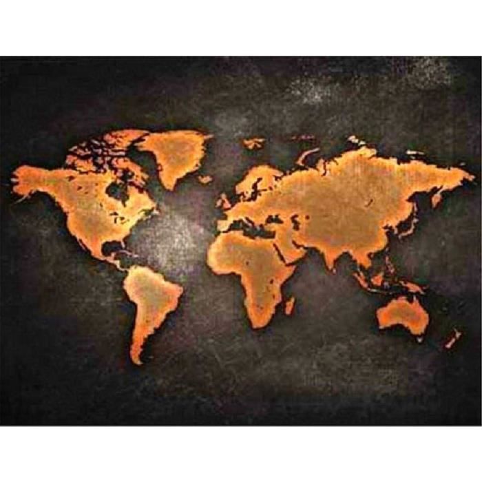 Adulte Puzzle En Bois Puzzles Carte Du Monde En Or Noir Enfant Puzzle Art Diy Jeu Occasionnel