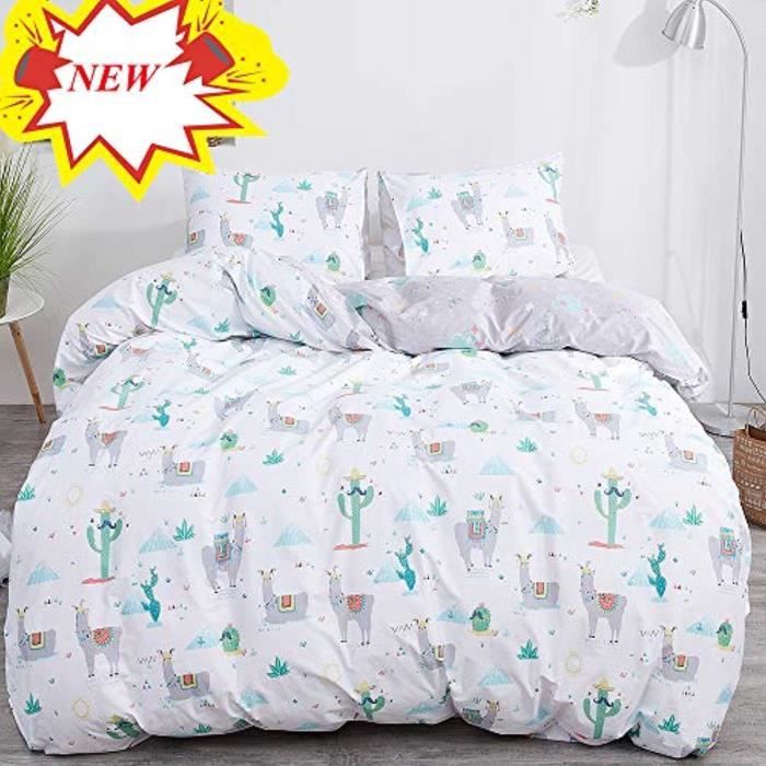 Bevvsovs/® Housse De Couette Cactus Vert Mignon Abstrait 200 X 200 Cm 3D Housse De Couette Et Taie Literie 3 Pi/èces Lit Enfants Gar/çons Filles Ados Hommes Chambre D/écoration Cadeaux Ensemble De Housse