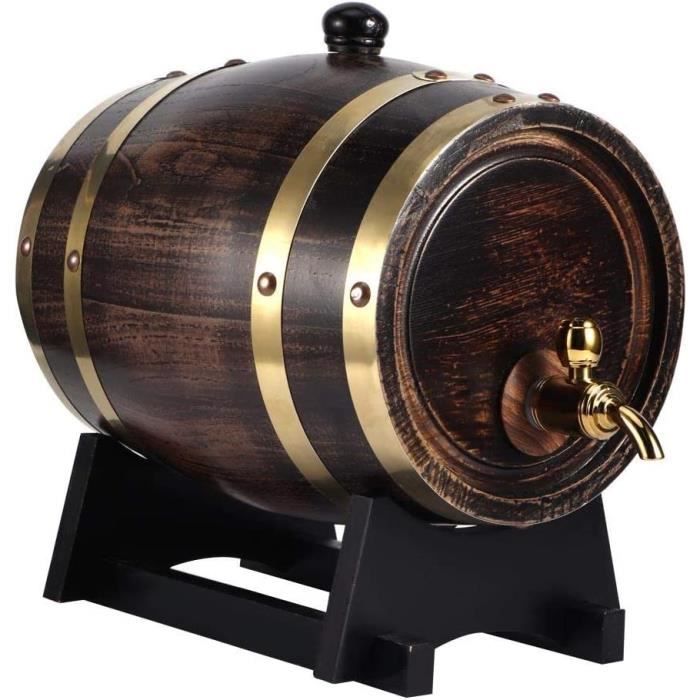 Baril Whisky 3 Litres 3L Avec Robinet - Vieillissement Vin Et Whisky - Support Inclus - Style Vintage Tonneau Bois Baril Whisky 3 Litres 3L Avec Robinet - Vieillissement Vin Et Whisky - Support Inclus - Style Vintage Tonneau Bois