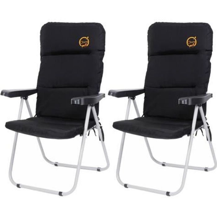 Lot de 2 fauteuils de camping confort pliables - O'Camp - Multipositions