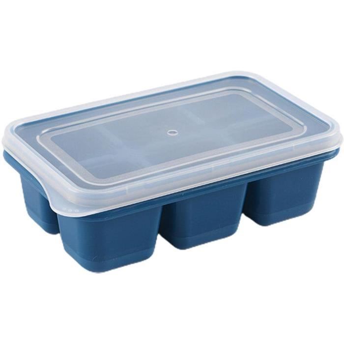 Lot De 2 Grands Bacs à Glaçons Empilables En Silicone Avec