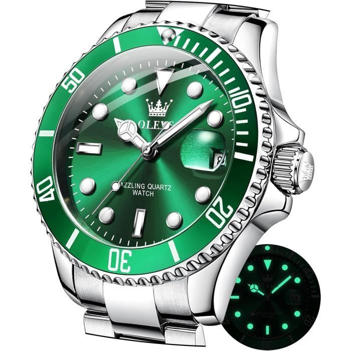 Montre cadran vert 2025 homme