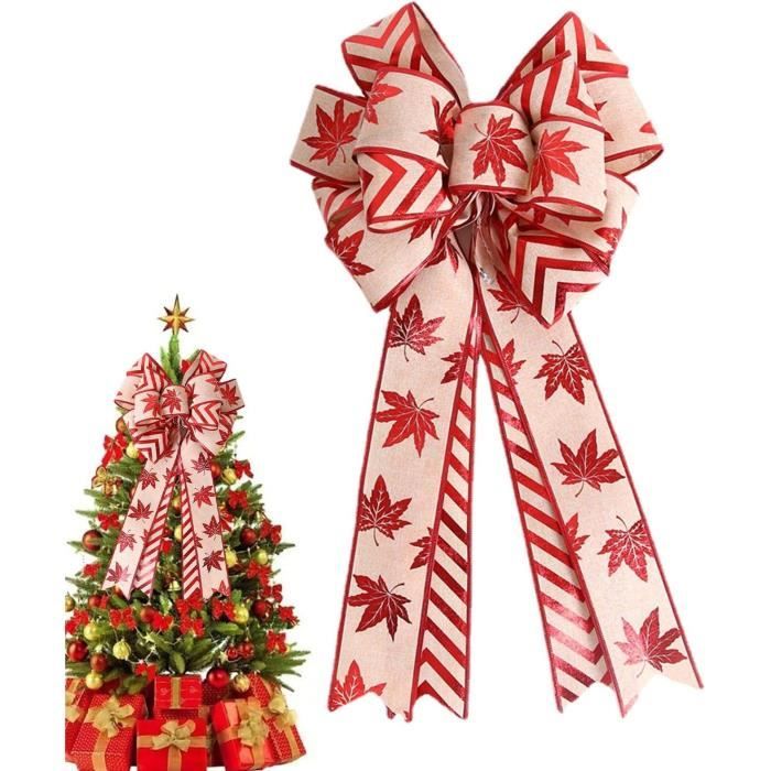 Nœud De Sapin De Noël Nœuds De Noël Extra Larges Et Rouges Avec