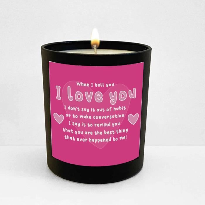 Bougie De Mariage Bougie D Anniversaire Bougie De Saint Valentin Bougie Tell You I Love You Pour Elle Bougie Pour Fem J1944 Cdiscount Maison