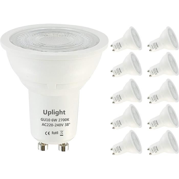 Lepro Ampoule LED GU10 Class A, 360lm Blanc Chaud 2700K, 2W Équivaut de