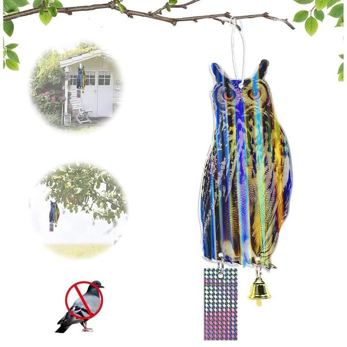 Épouvantail Hibou Rotatif – Pour Effrayer Oiseaux & Pigeons – Résistant Aux Intempéries – Pour Jardin, Potager, Verger - 2