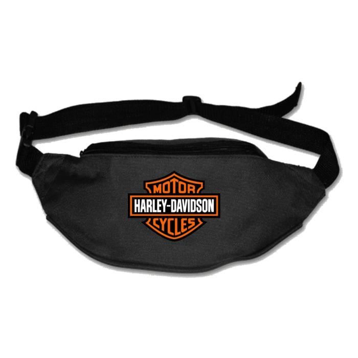 Harley davidson logo sac de taille Hommes et femmes mixtes Noir