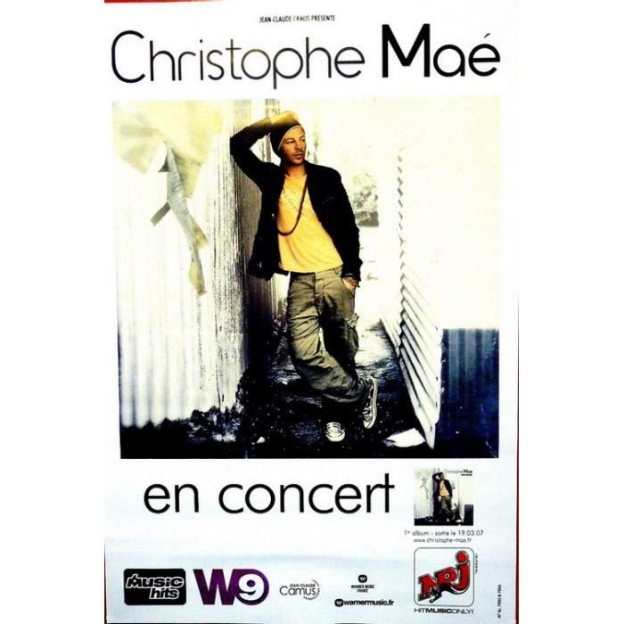 christophe mae en concert 40x60cm affiche poster cdiscount maison