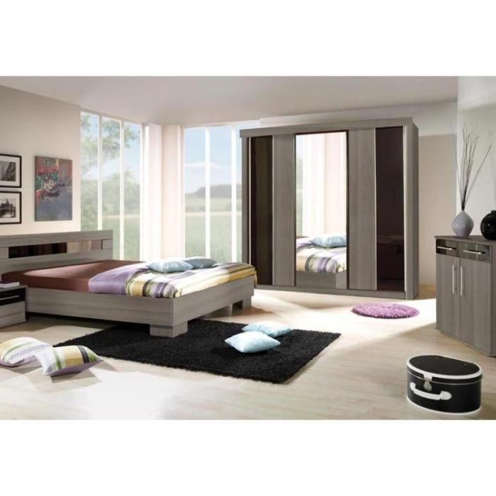 Chambre A Coucher Complete Dublin Adulte Design Lit 160x200 Cm