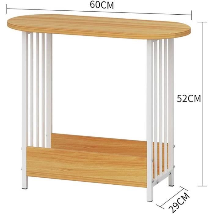 VASAGLE Table D'Appoint Bryce - Table De Chevet Avec 2 Étagères En Treillis, Marron Rustique Et Noir, 40x30x75 Cm