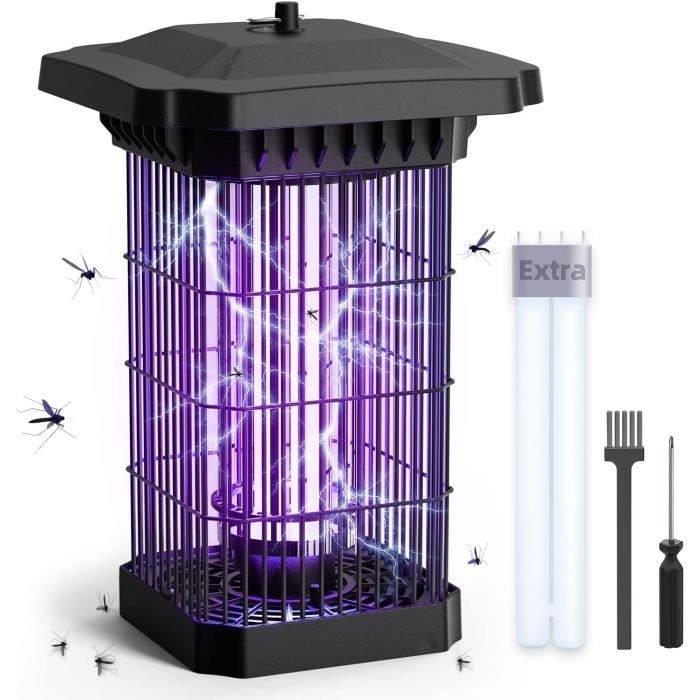 Lampe Anti Moustique 4000V, 18W Efficace Lampe UV Tueur d