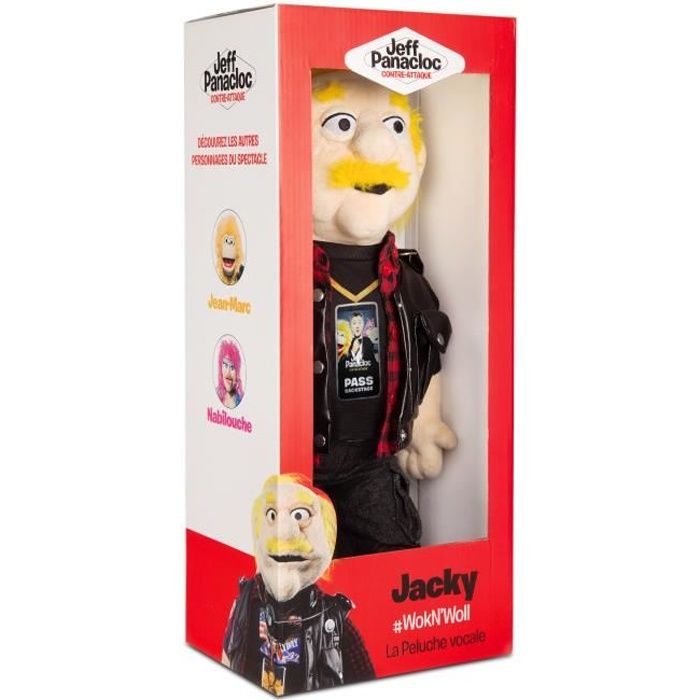 By Jeff Panacloc Peluche vocale Jacky 45 cm Cdiscount Jeux Jouets