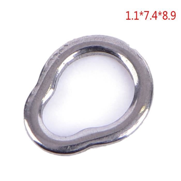 50 Anneaux Doubles Plats Pour Pêche / Leurres - 1.4 X 10.5mm, Neufs