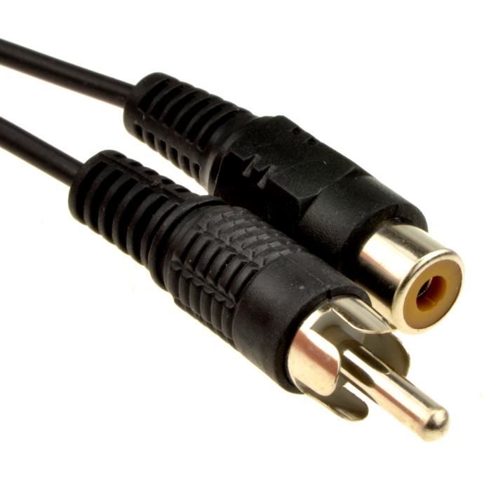 Cinch Rouge Blanc Jaune d'extension Rallonge Cordon Pour RCA Audio