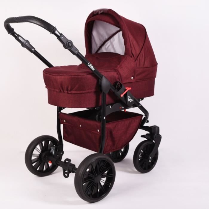 Poussette Isofix et siège auto bébé en option Nouvelles couleurs Silvia by SaintBaby Wine 3en1
