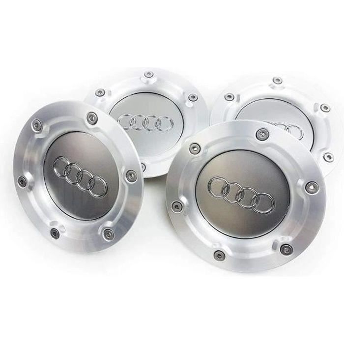 4Pcs Cachemoyeux de roue nouvel alliage 147mm AUDI Logo Centre hub
