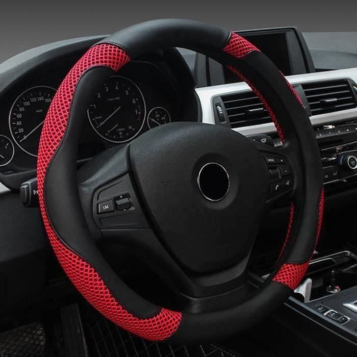 FREESOO Couvre Volant Voiture Respirante Antid/érapante Housse de Volant de Voiture pour Voiture//Camion//SUV Noir 38cm