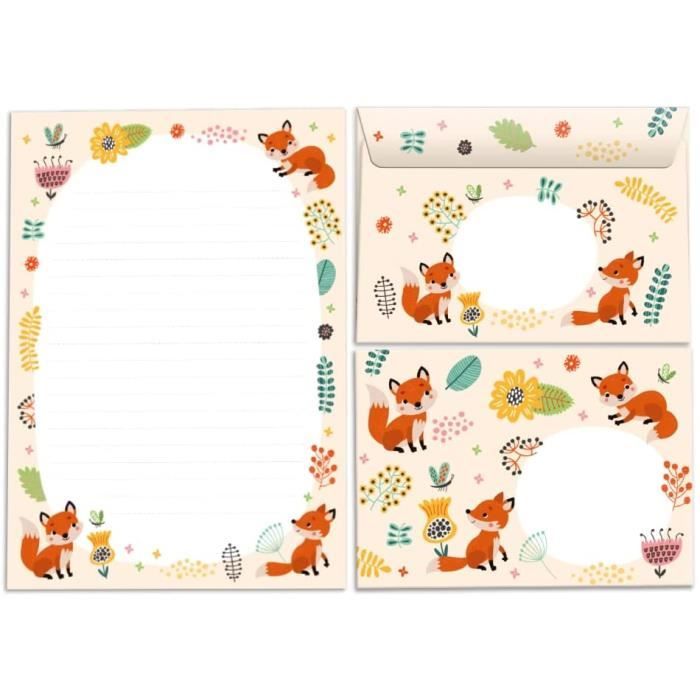Bloc De Papier à Lettres Papillons A5 + 15 Enveloppes - Pour Enfants - Fabriqué En Allemagne