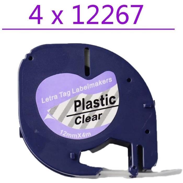 WOUNGZHA 4x Compatible DYMO LetraTag 16952 (12267 16951 12268 S0721530