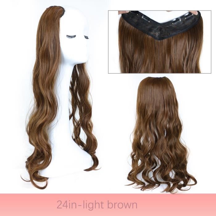Demi-perruque synthétique - [MARQUE] - 24 pouces - Bouclée - Couleur 2 ...