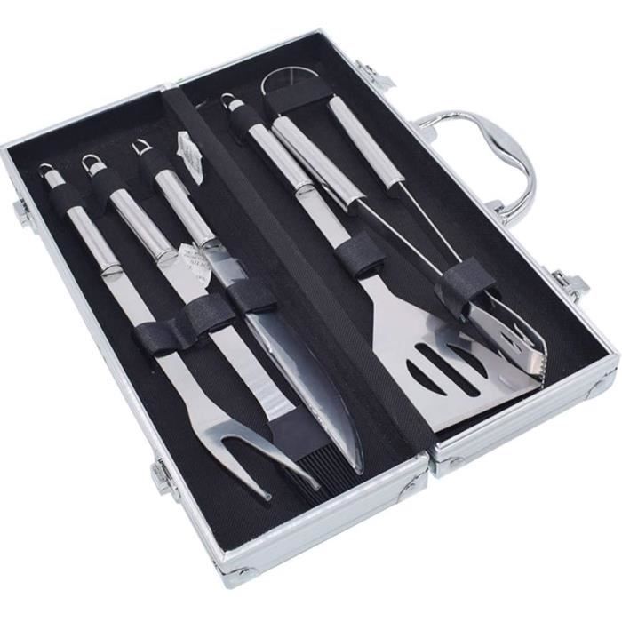 Ensemble D'outils De Barbecue 7pcs Barbecue Extérieure Ensemble De
