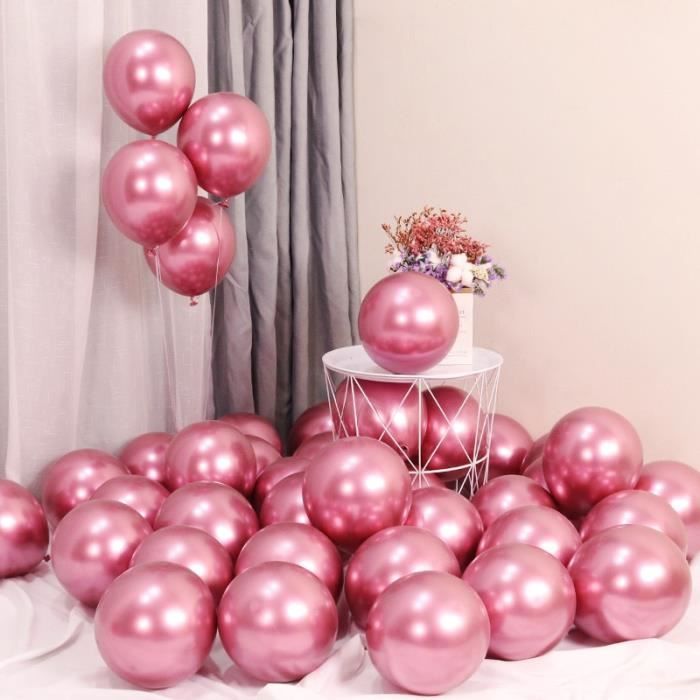 100 Ballons de Baudruche Métal Argent diamètre 27 cm Ø  decoration de salle