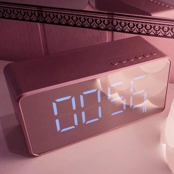 Réveil, Radio-réveil, Miroir Créatif, Affichage LED, Horloge LED